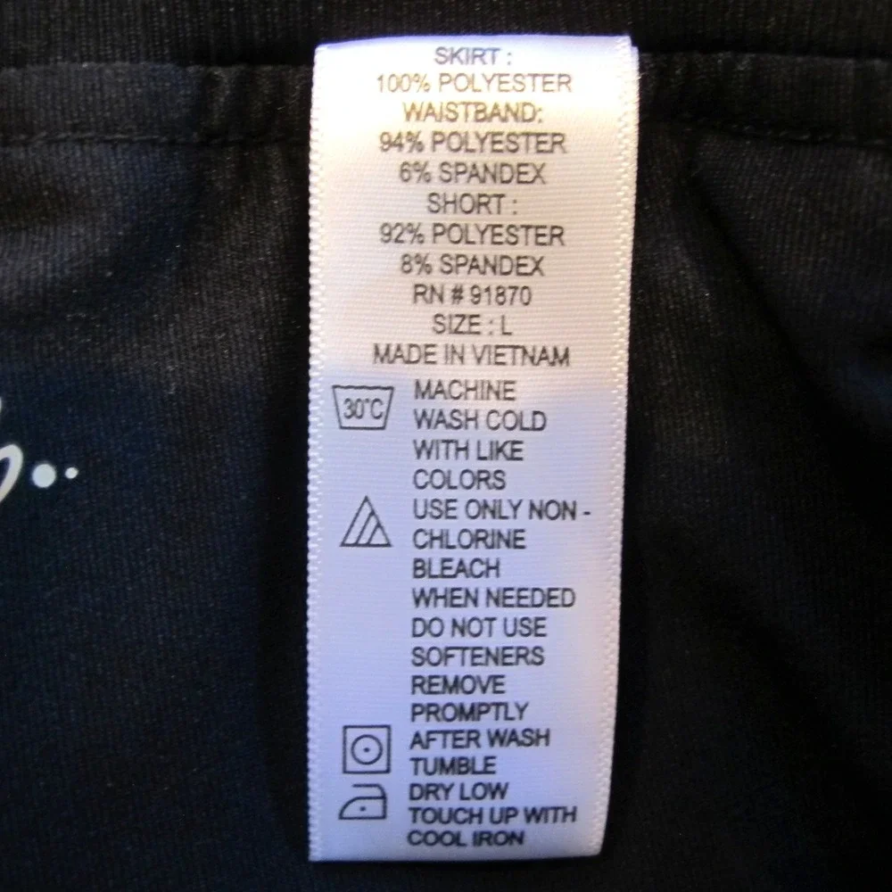 Cypress Club Skort Built-in Shorts Tummy Smoothing Women's Black‎ Stretch NEW!